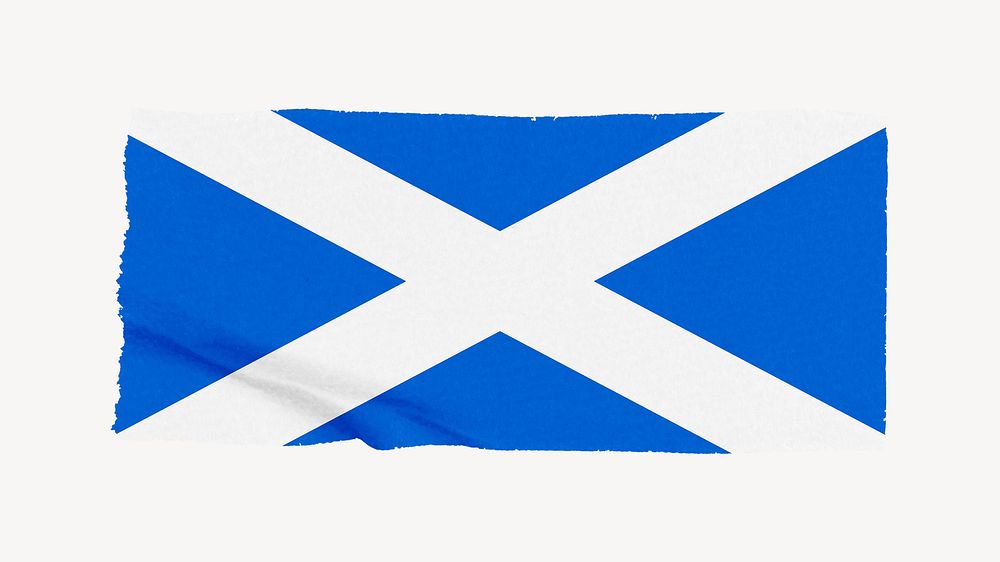 Scotland's flag, washi tape, off white design