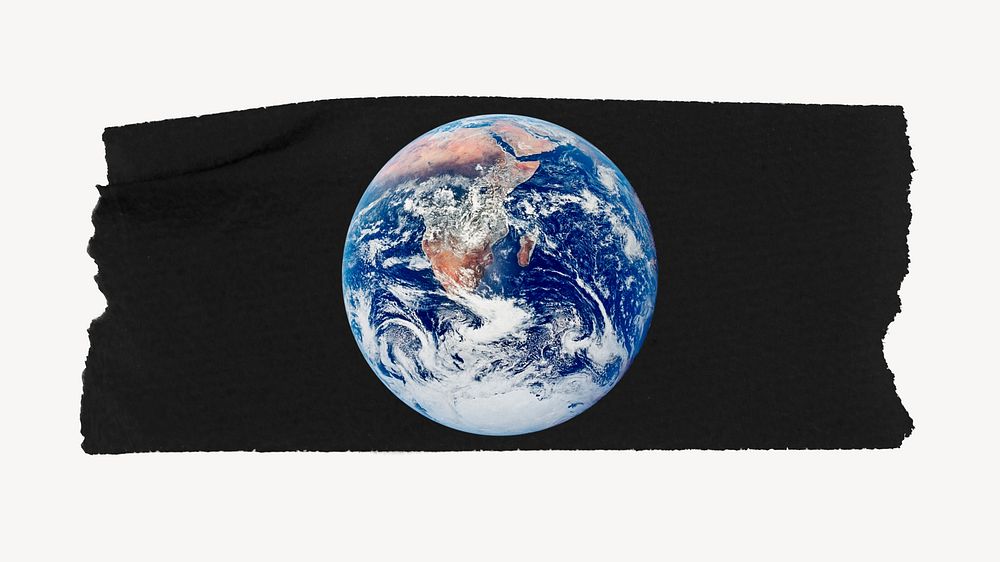Planet earth, washi tape, off white design