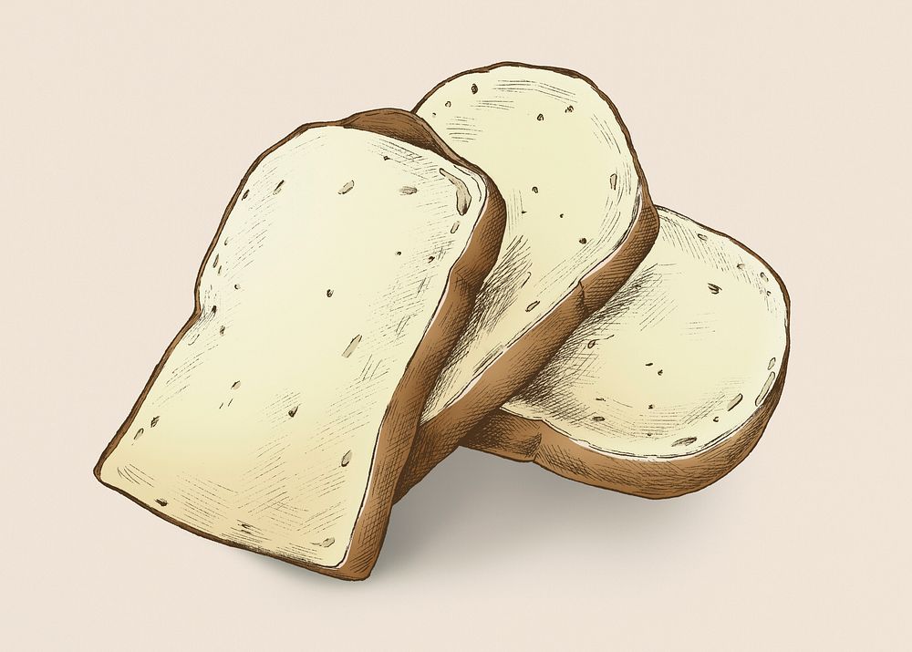 Fresh slices of white bread