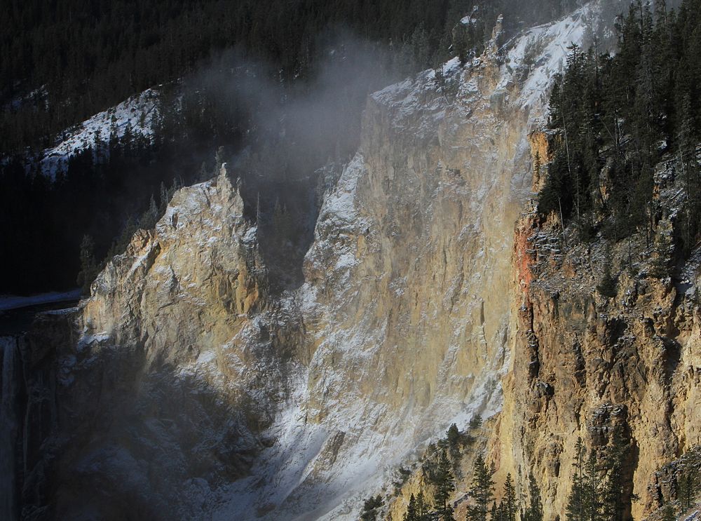 Grand Canyon of the YellowstoneWall of the Grand Canyon of the Yellowstone by Jim Peaco. Original public domain image from…