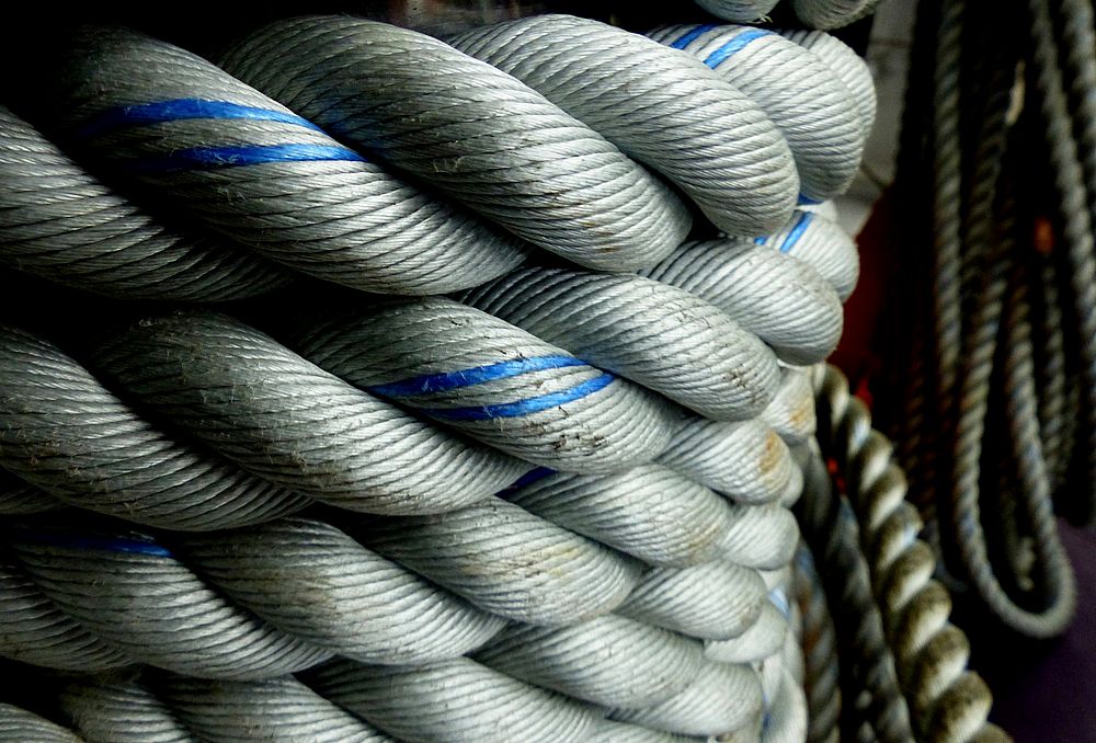 Heavy ropes. Original public domain image from Flickr