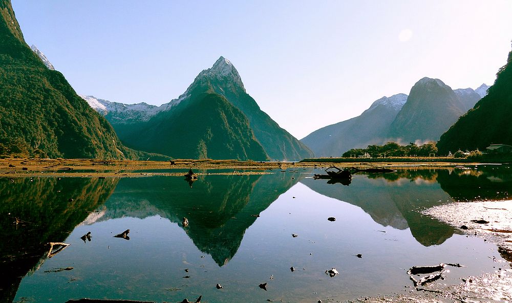 Milford Sound, New Zealand. Original public domain image from Flickr