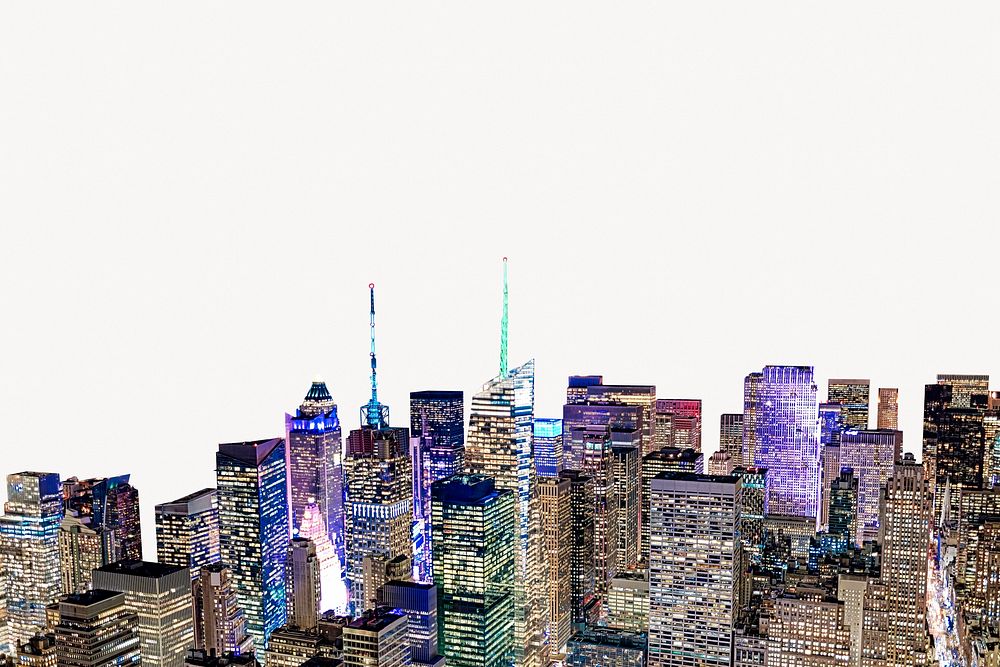 New York City border, cityscape isolated image