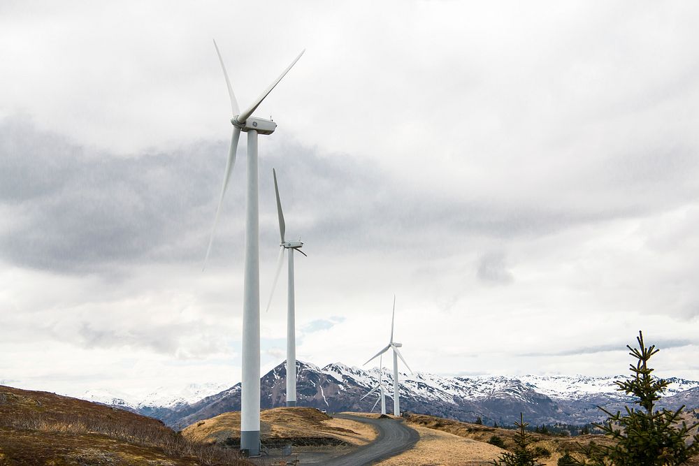 May 14, 2018 - Wind turbines in Kodiak, Alaska. Original public domain image from Flickr