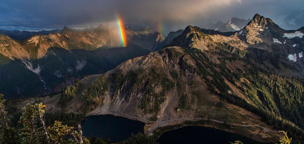 Twin Lakes Rainbow, Mt Baker Snoqualmie National Forest. Photo Courtesy of Andy Porter/NPS). Original public domain image…