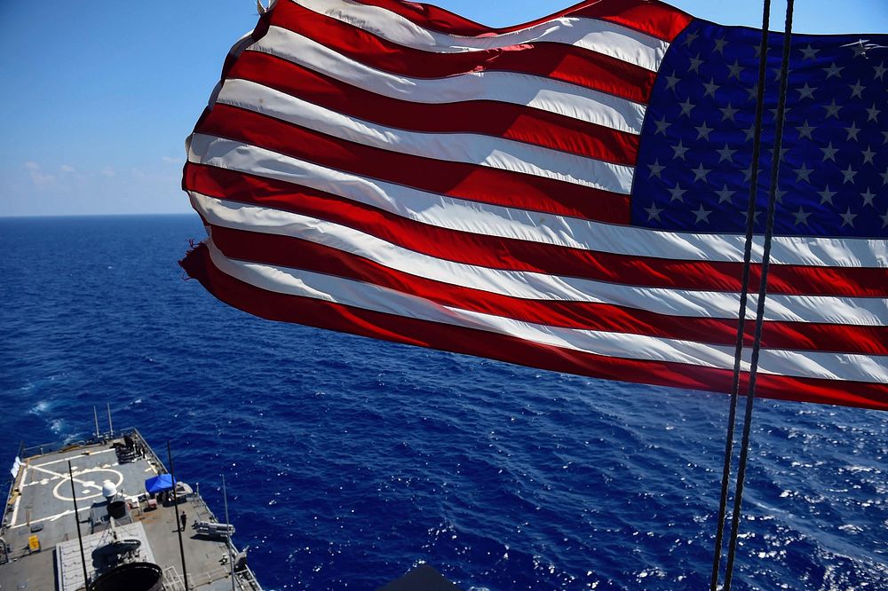 MEDITERRANEAN SEA (Aug. 16, 2016) USS Ross (DDG 71) transits the Mediterranean Sea Aug. 16, 2016.