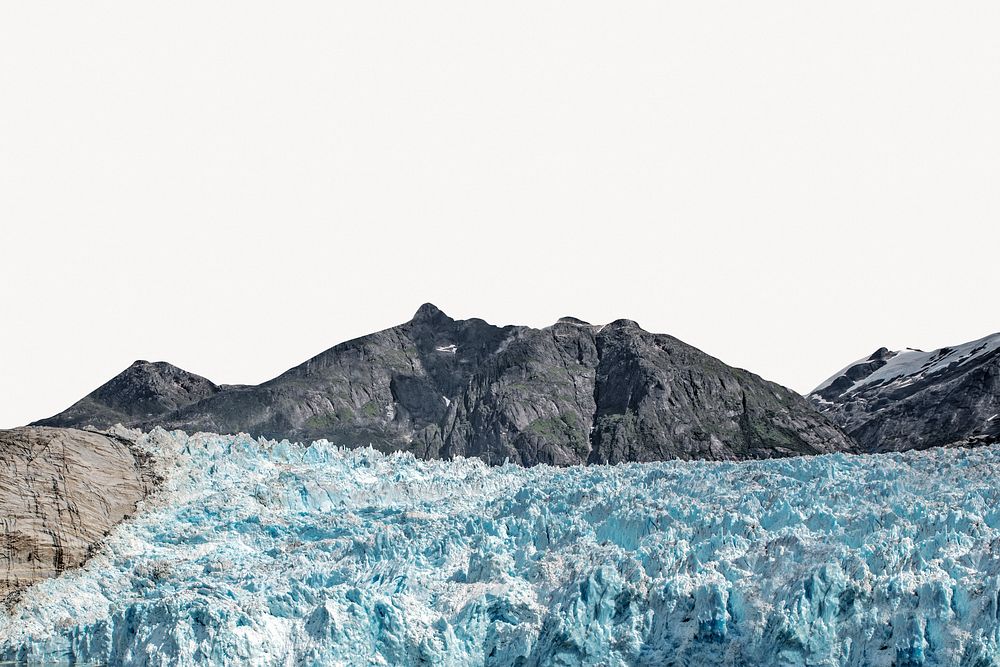 Glacier landform border, winter image