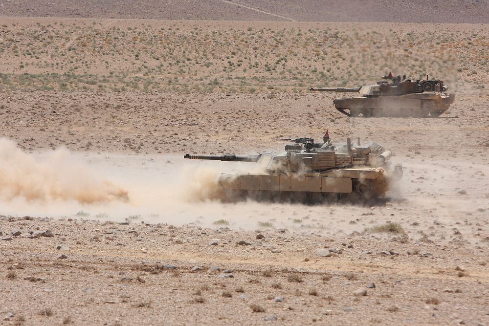 U.S. Marines conduct training at a gunnery range in the Middle East June 25, 2010.