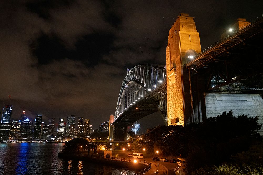 A view of the Sydney Harbour Bridge, as U.S. Secretary Pompeo concludes his meetings in the city of Sydney, Australia on…