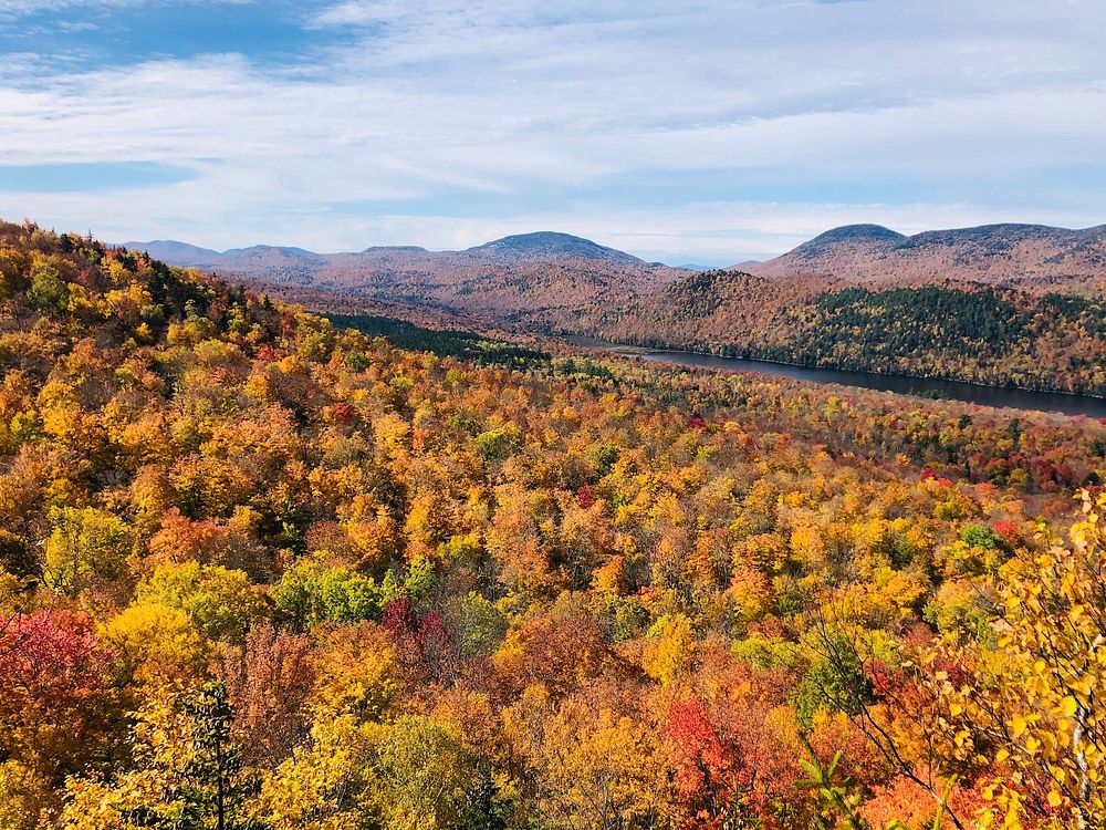 Fall colors of the Adirondacks in northeastern New York, on October 12, 2019. Courtesy photo by Emily de Vinck. Original…