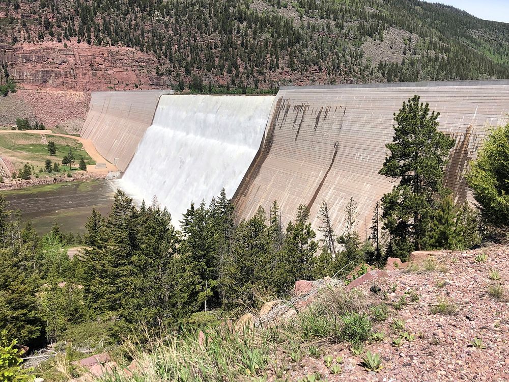 Stillwater Dam on the Ashley National Forest, June 20, 2019. USDA photo by Louis Haynes. Original public domain image from…
