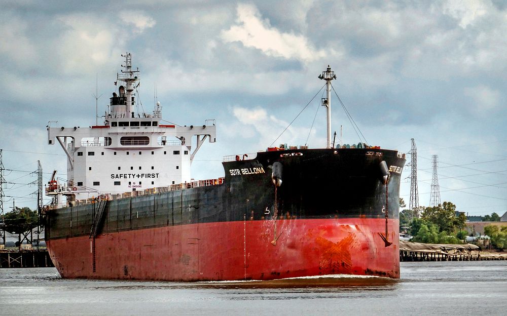 SDTR BELLONA Bulk Carrier. Mississippi River New Orleans. Original public domain image from Flickr