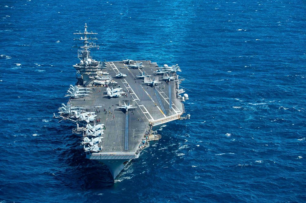 MEDITERRANEAN SEA (March 17, 2021) The Nimitz-class aircraft carrier USS Dwight D. Eisenhower (CVN 69) transits the…