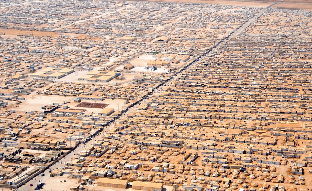An Aerial View of the Za'atri Refugee Camp.