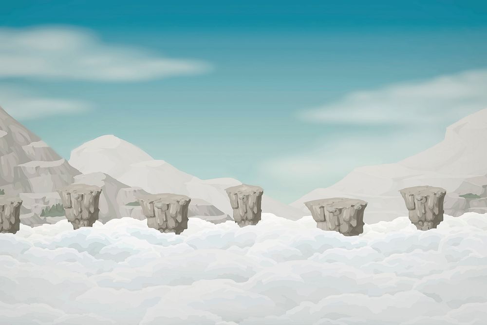 Game sky background from Glitch game by Tiny Speck (now Slack Technologies). Free public domain CC0 image.