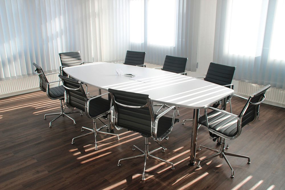 Aesthetic office meeting room, interior design