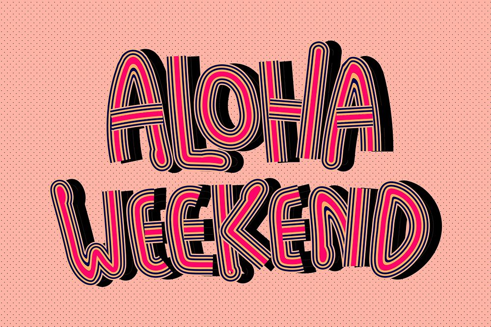 Retro aloha weekend pink shades wallpaper