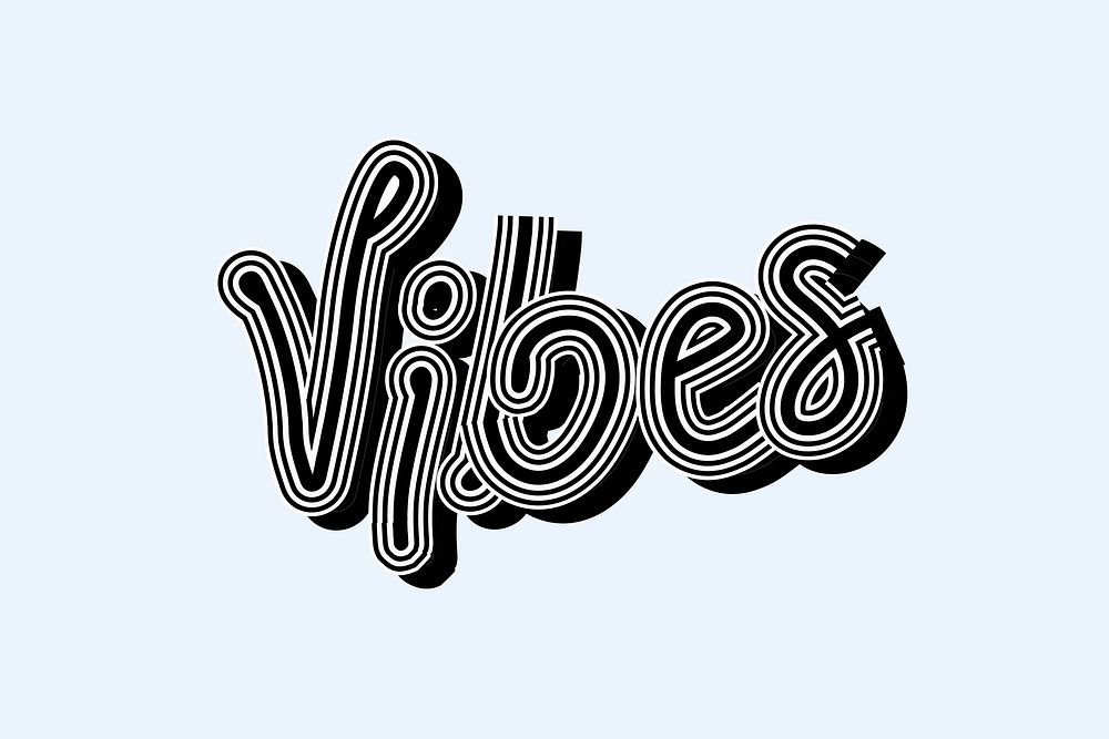 Vibes vector light blue wallpaper calligraphy