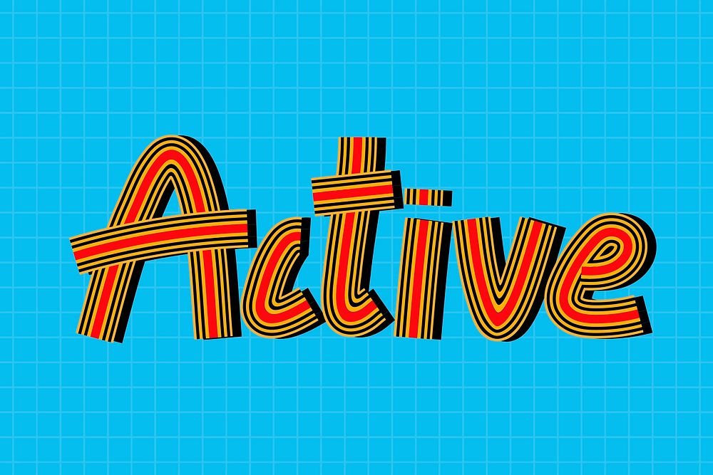 Retro active vector line font calligraphy hand drawn