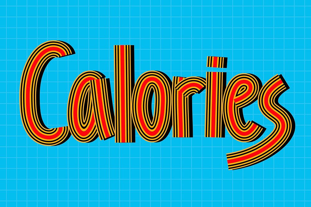 Calories line font retro calligraphy lettering hand drawn