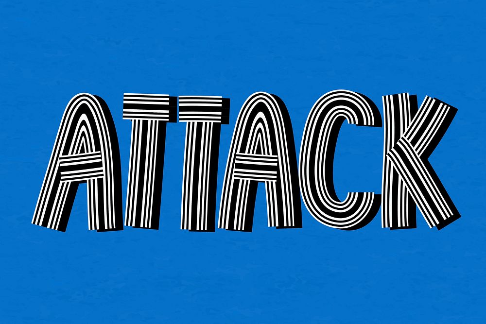 Concentric font attack lettering typography retro