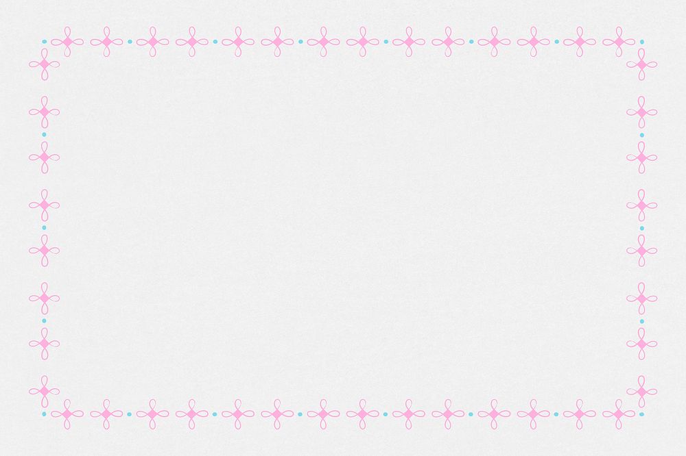 Pink ornamental frame on a gray background design element