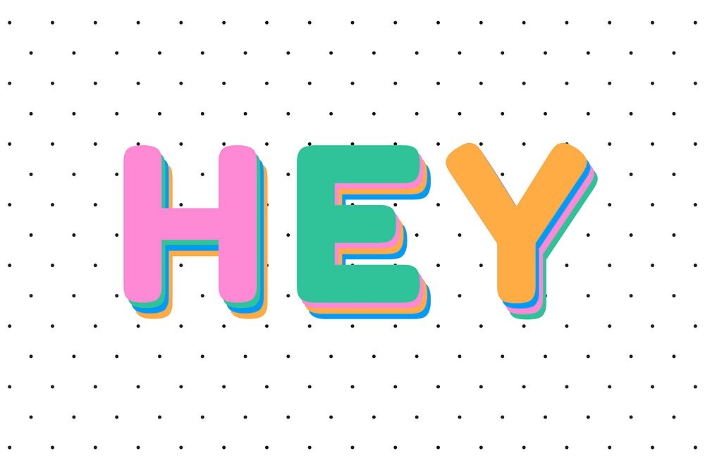 Hey calligraphy boldface word font