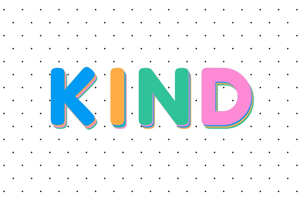 Kind calligraphy boldface word font