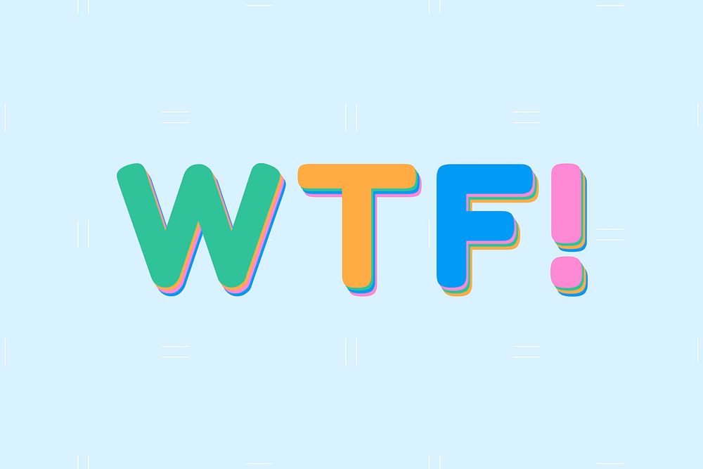 WTF word typography boldface font 