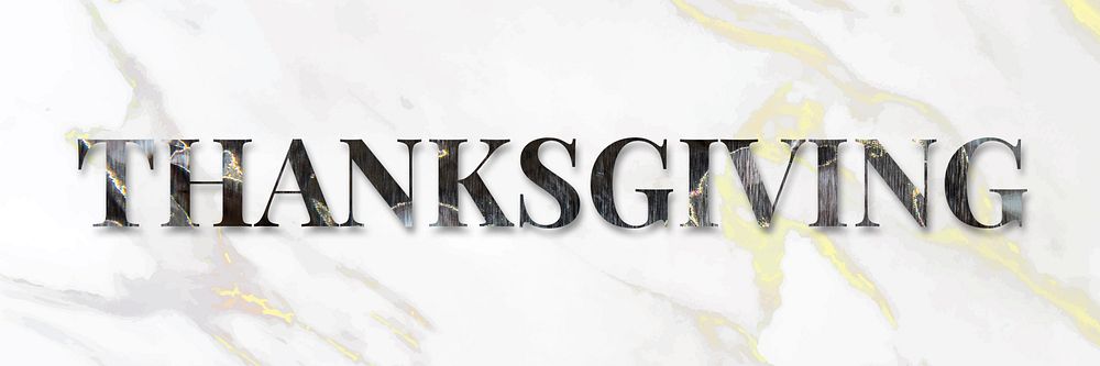 Greeting Thanksgiving word art lettering typography