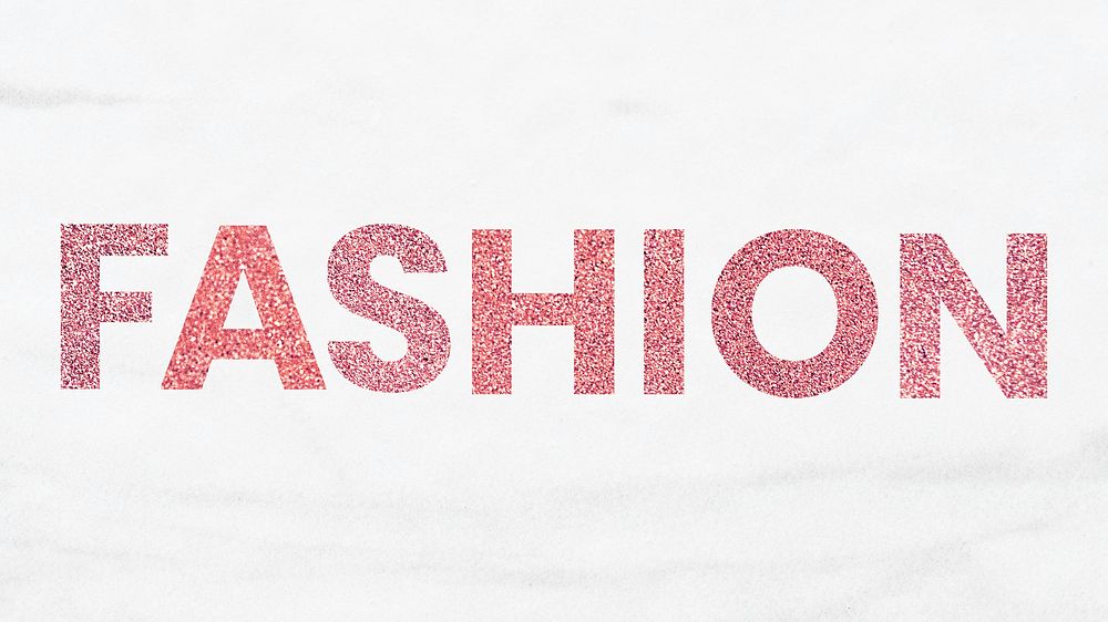 Shiny red Fashion word typography with marble background