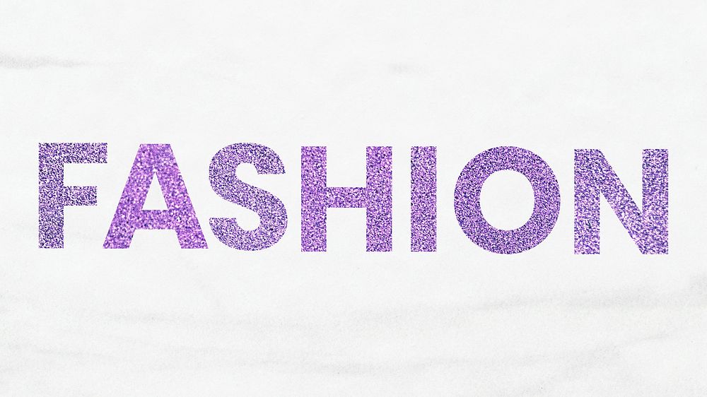 Purple Fashion glittery word typography wallpaper