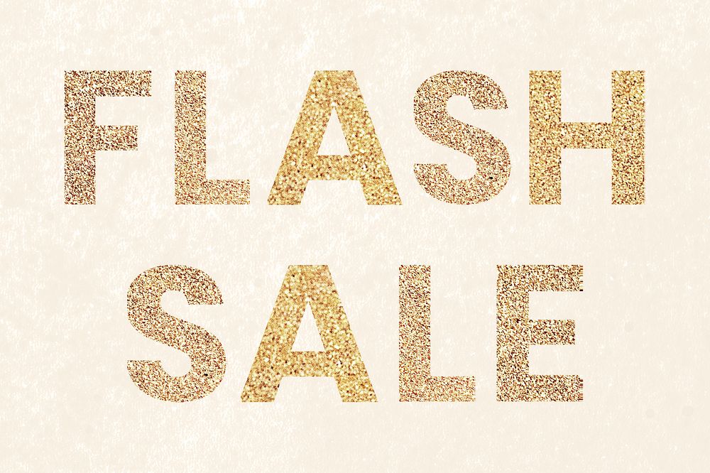 Glittery flash sale typography wallpaper background