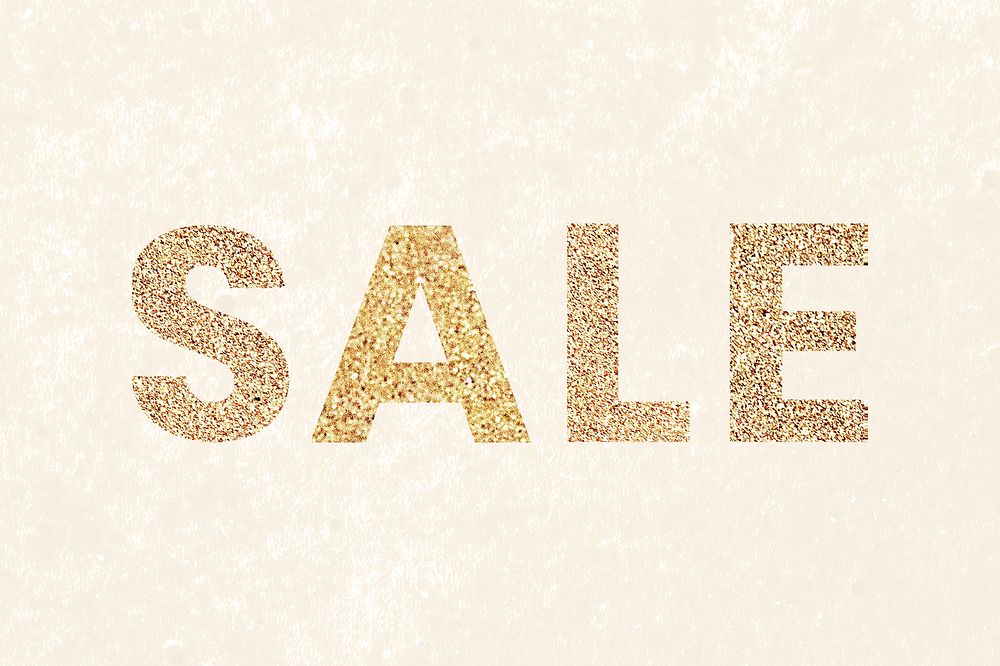 Glittery sale typography wallpaper background