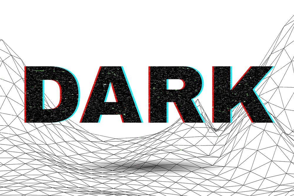 Text DARK typography wavy background