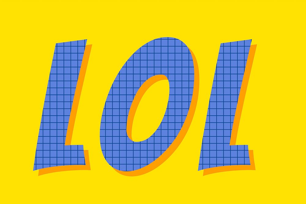 Phrase Lol colorful typography vector