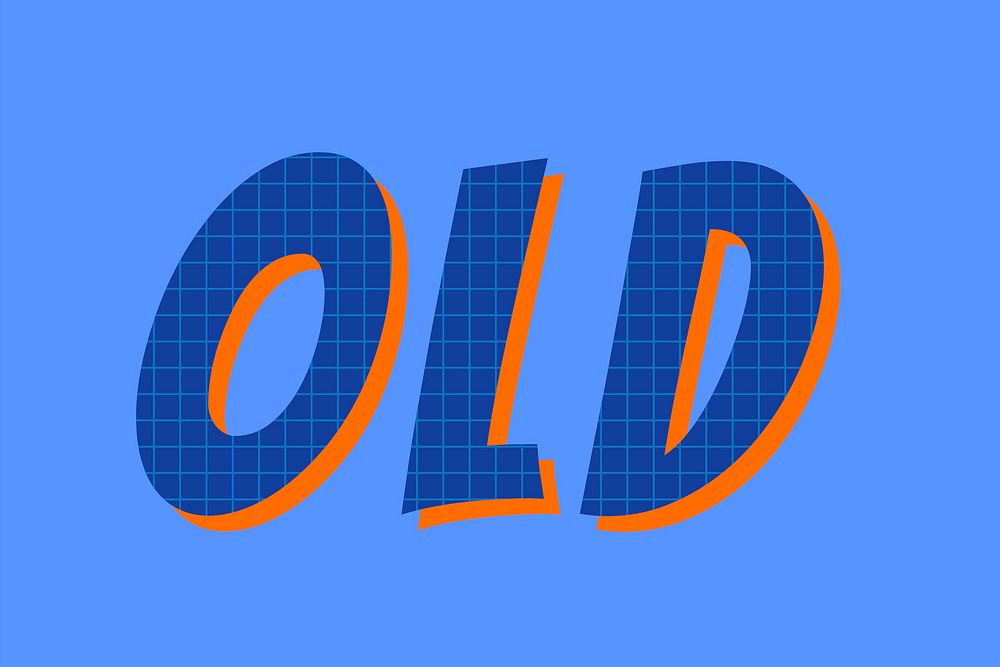 Old word colorful typography vector
