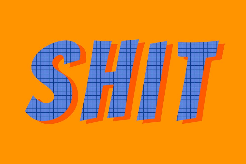 Shit word cartoon typography vector