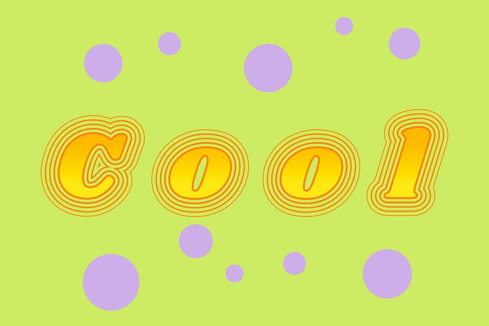 Colorful cool funky psd typography