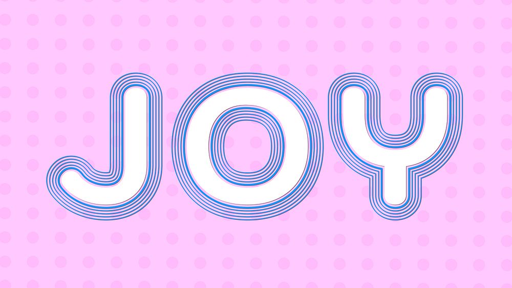 Joy vector retro lettering typeface