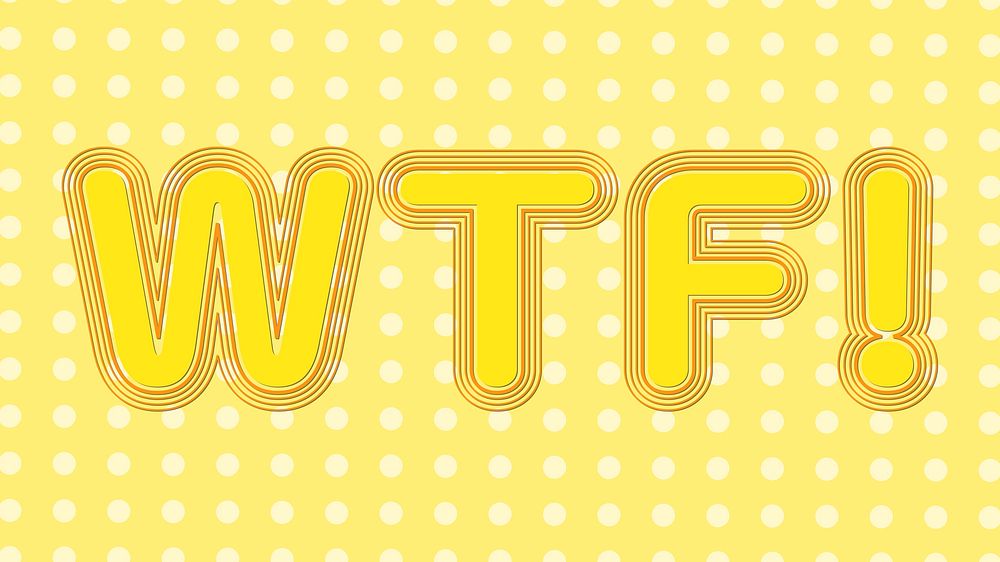 Wtf funky offset stroke typography