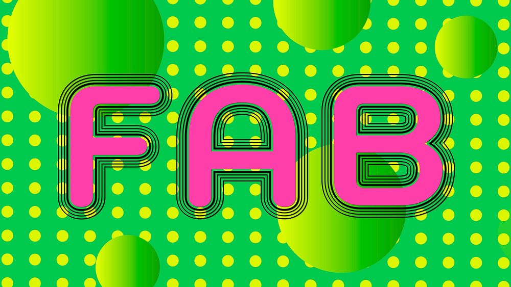 Offset fab stroke vector typography