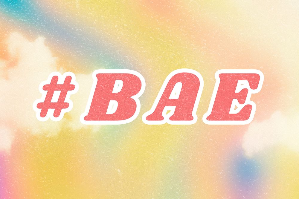 #BAE abstract yellow pastel word typography