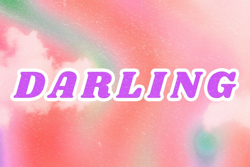 Pink darling aesthetic typography peachy wallpaper
