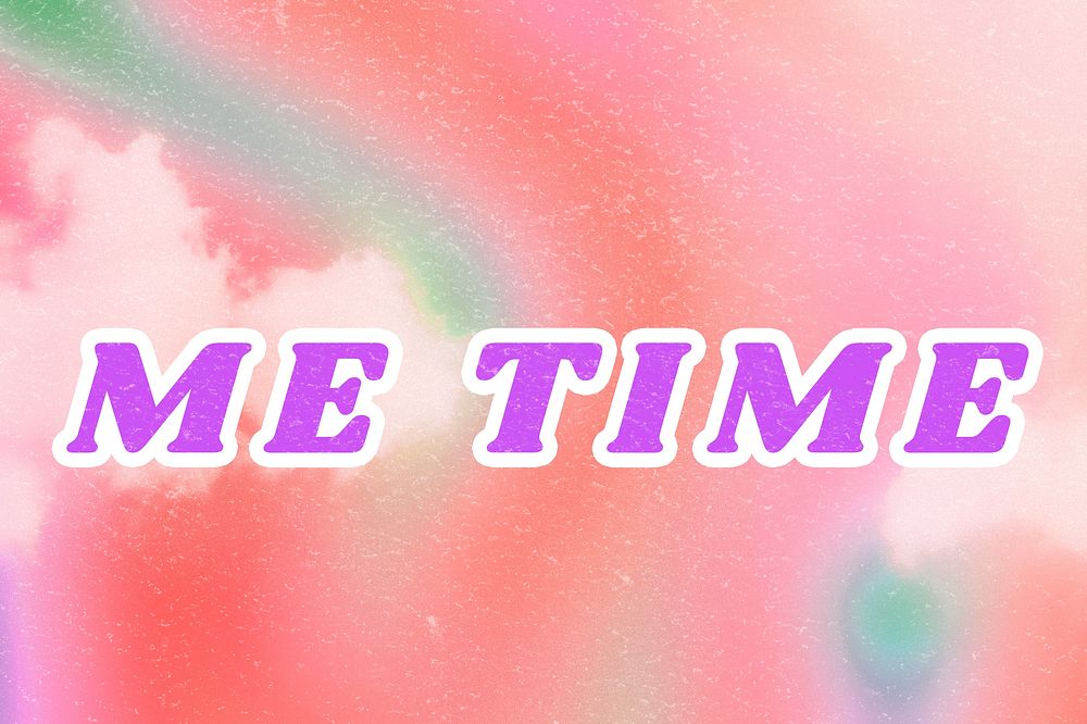 Pink Me Time aesthetic cotton candy wallpaper
