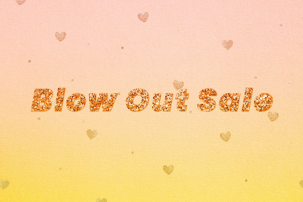 Blow out sale glitter text font