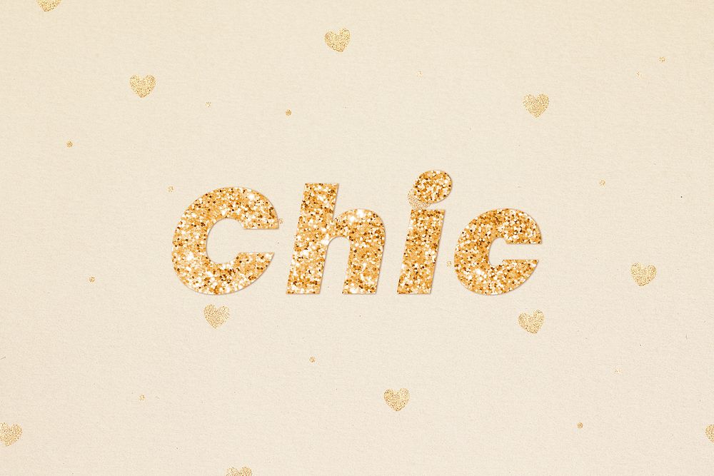 Glittery chic typography font