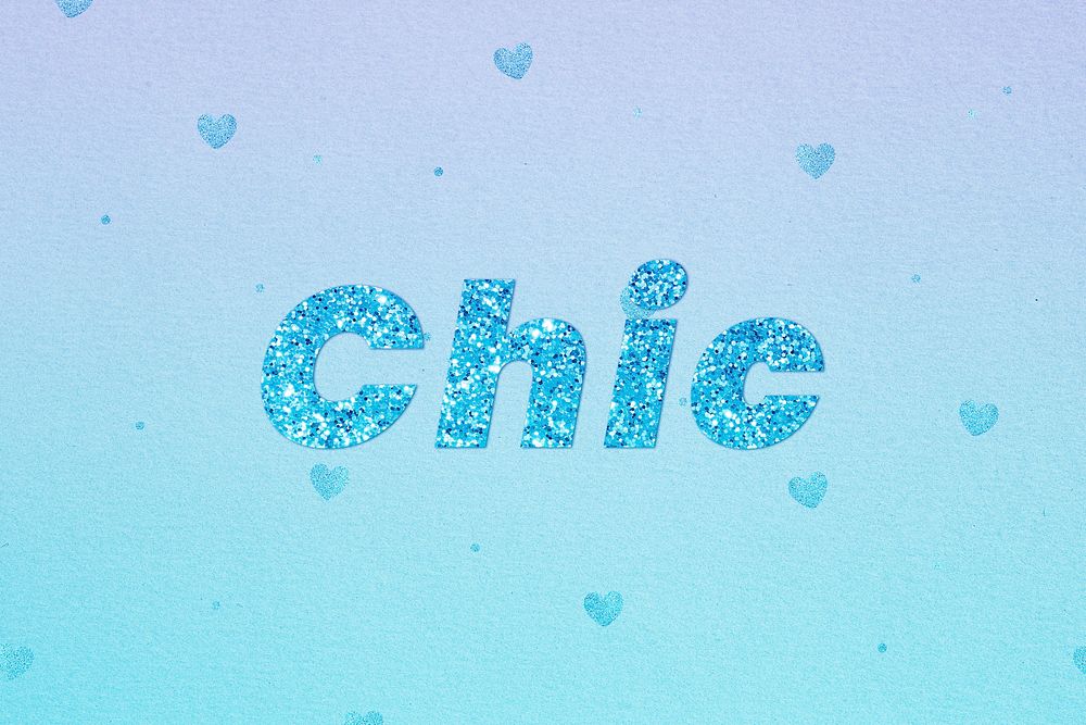 Glittery chic word lettering font