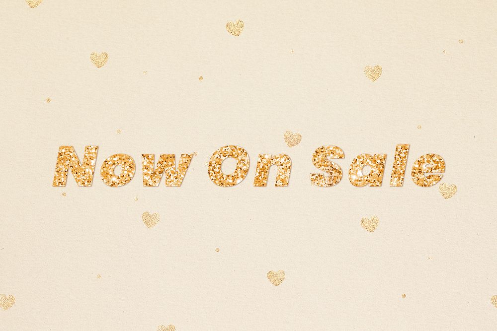 Glittery now on sale word typography font