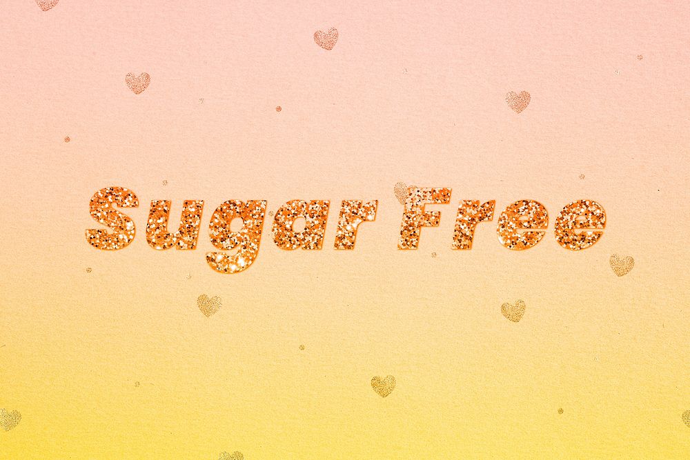 Sugar free glitter word font